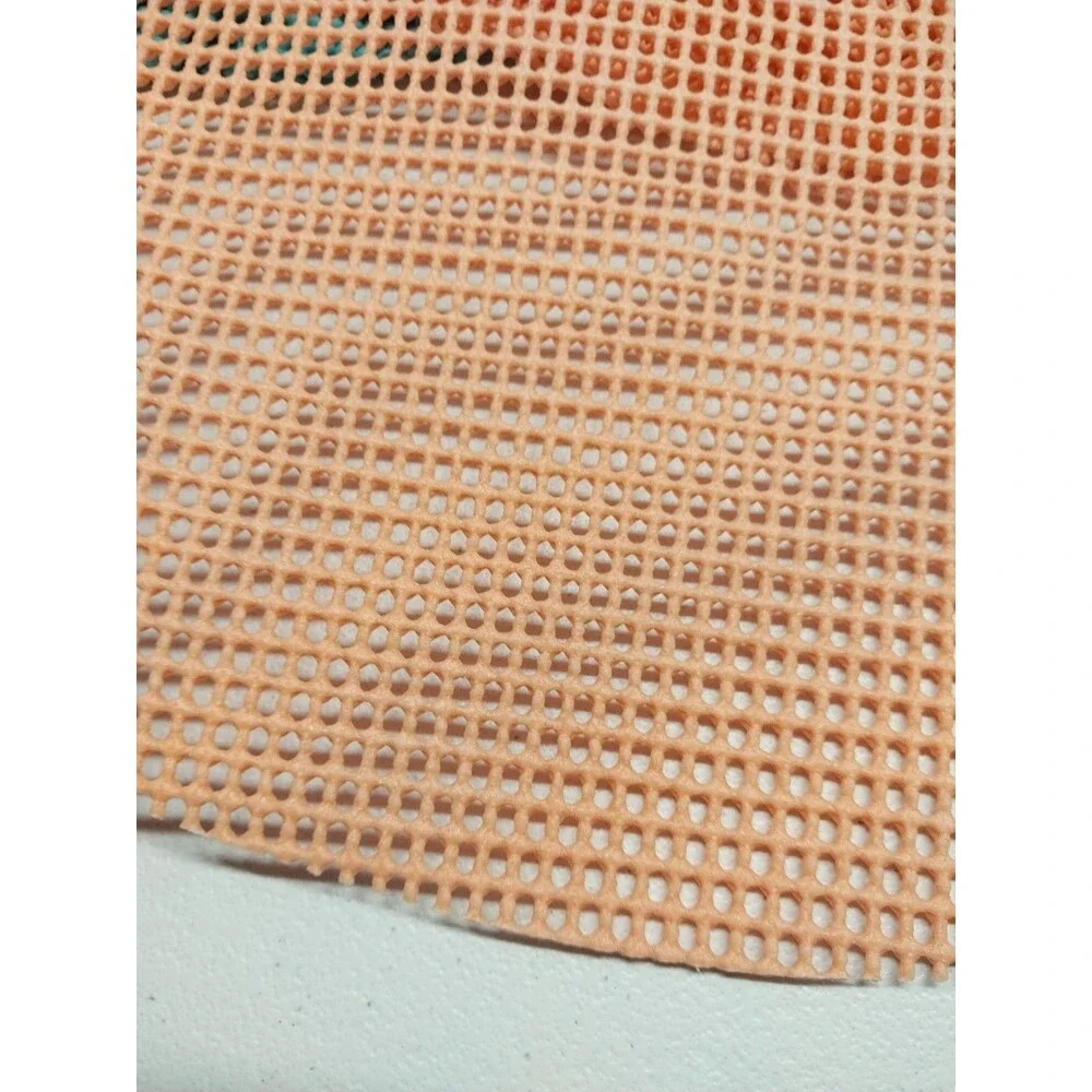 Set 8 Mesh Vinyl Mesh Placemats Aqua Orange Coastal Retro Patio Table Mats